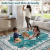 Washable Area Rugs: Boho Vintage Distressed Oriental, Floral, Non-Slip. For Living Room, Bedroom, Kitchen, Nursery, Office - 3 of 4