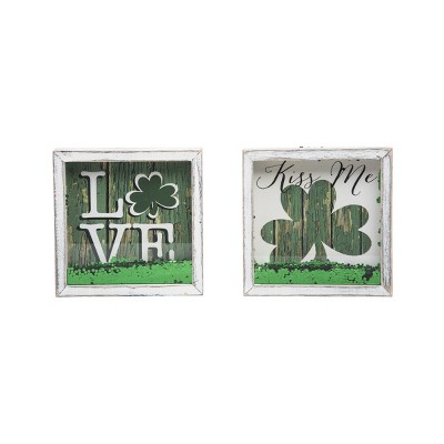 Gallerie II St Patrick's Day Irish Glitter Art Box A/2