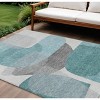 HomeRoots 8' X 10' Teal Blue And Gray Abstract Washable Indoor Outdoor Area Rug - 2 of 4