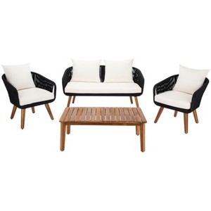 Prester 4Pc Living Set - Indoor/Outdoor - PAT7073 - Safavieh - 1 of 4
