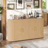63" Sideboard Buffet Cabinet with Storage, Modern Fluted Accent Credenza with Adjustable Shelves - 3 of 4