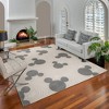 Disney Mickey Mouse Pop Art Modern Geometric High-Low Indoor Kids' Area Rug Gray/Ivory - image 4 of 4