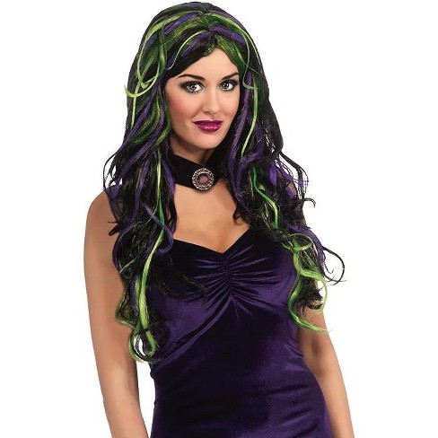 Forum Novelties Black Purple And Green Witch Wig For Adults Target