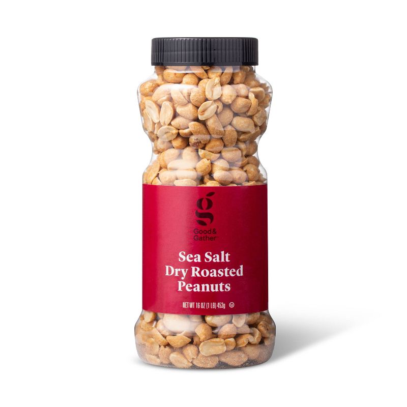 Sea Salt Dry Roasted Peanuts - 16oz - Good &#38; Gather&#8482;, 1 of 5