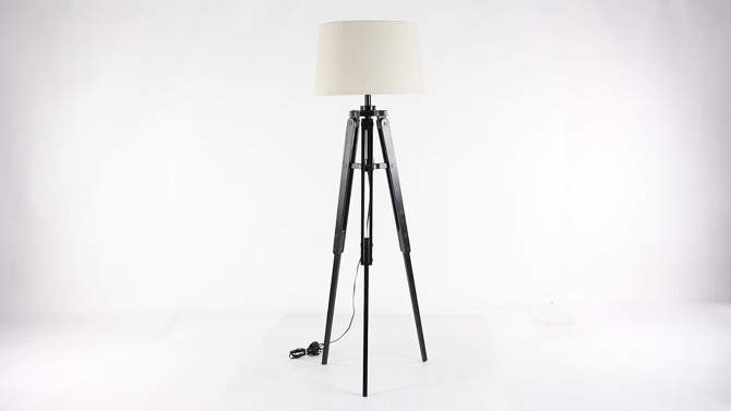 Industrial Wood Floor Lamp Black - Olivia &#38; May, 2 of 10, play video