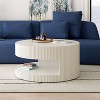 CAVINAS Nesting Coffee Table, Honeycomb Design Small Modern Coffee Table, End Tables Living Room Set of 2 for Bedroom, Office - 3 of 4