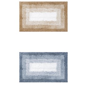 Unique Bargains Non-Slip Absorbent Soft Plush Shaggy Bath Mats 2 Pcs - 1 of 4