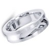 Pompeii3 Mens Concave Comfort Fit 6mm Wedding Band 10K White Gold - 2 of 4