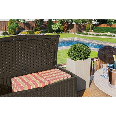 Java Lockable Resin Wicker 124-Gallon Deck Box