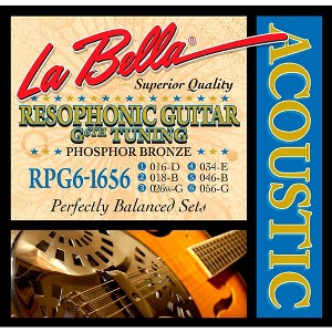 La Bella RPG6-1656 Phosphor Bronze Resophonic Guitar Strings - 1 of 1
