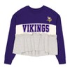 NFL Minnesota Vikings Girls' Crew Neck Fleece Sweatshirt - 2 of 3