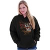 Funny Halloween Zombie Pun Treat Me Hoodie Sweatshirt Women Men Brisco Brands - 3 of 4