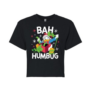 Women's - Disney - Donald Duck Bah Humbug Cropped Graphic T-Shirt - 1 of 4