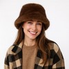 Anna-Kaci Women's Plush Furry Bucket Hat with Soft Cozy Lining - 2 of 2