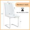 Infurnic Dining Chairs Modern Style Set of 4 Uniquely Designed Chairs, Suitable for Restaurants, Kitchens, Conference Rooms, White, 15.7"*16"*37.4" - 3 of 4