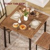 Dining Table Set for 2, Kitchen Table Set for 2 with Wine Rack, Dining Room Table Set with Sturdy Chairs - 3 of 4