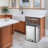 EcoSummer 7.9 Gal Dual Compartment Stainless Steel Trash Can, Foot Pedal Recycling & Waste Sorter for Home & Office. - 2 of 4