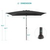Sonkuki 6×9FT Rectangular Outdoor Patio Umbrella w/Push Button Tilt and Crank Handle, Sun-Protective - 3 of 4