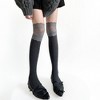 Anna-Kaci Women's Over-the-Knee Ribbed Knit Socks with Lace Trim Detail and Stretch Fit - 3 of 4