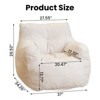Hooseng Bean Bag Chair, Bean Bag Sofa Chair with Armrests, Fluffy and Lazy Sofa with backrest, Comfy Cozy BeanBag Chairs - 4 of 4
