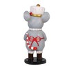Garden Elements Fiberglass Christmas Figurine Statue Yard Decor, Cheddar the Waiter Mouse, 33" - 2 of 4