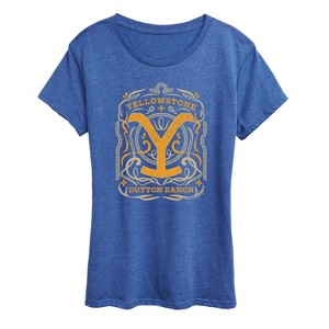 Women's - Yellowstone - Yellowstone Flourish Design Short Sleeve Graphic T-Shirt - 1 of 4
