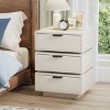 WOWLIVE 3 Drawer Nightstand with Rotating Drawers, Modern Wood Bedside Table for Bedroom Living Room, Small Dresser - 3 of 4