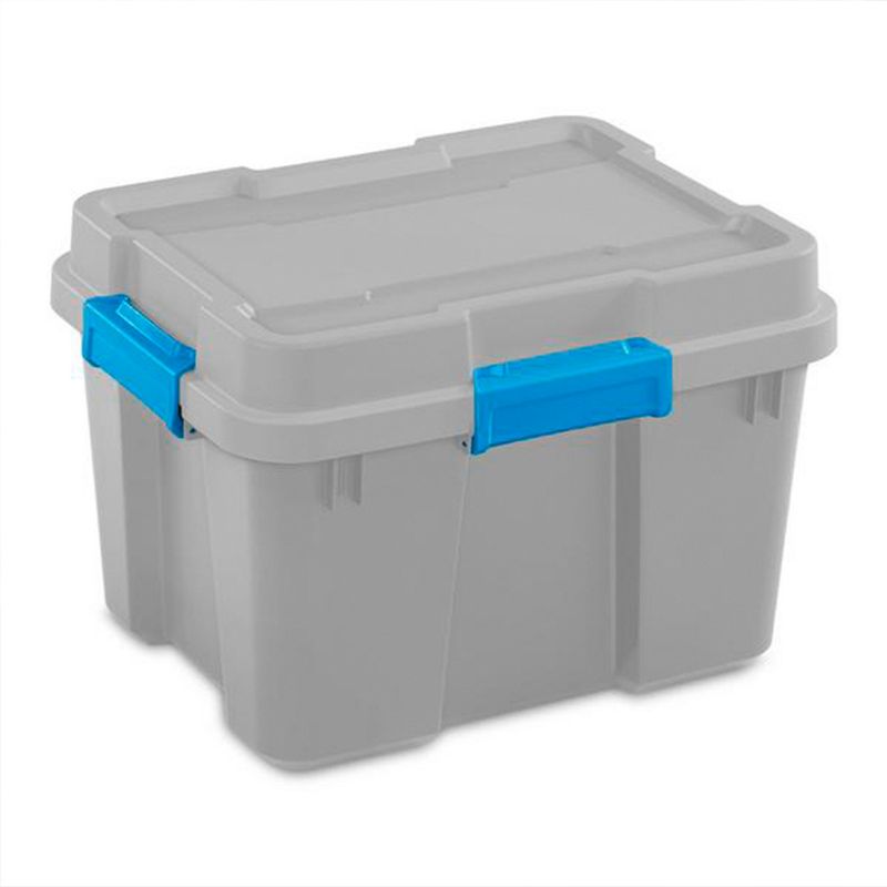 Sterilite Heavy Duty Plastic Gasket Tote Stackable Storage Container Box with Lid and Latches for Home Organization, 3 of 10