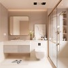 Rectangular Framed Tempered Glass Wall-Mounted Bathroom Vanity Mirror - 3 of 4