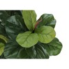Artificial Plant, 47" Tall, Fiddle Tree, Indoor, Faux, Fake, Floor, Greenery, Potted, Real Touch, Decorative, Green Leaves, Black Pot - 4 of 4