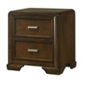 Contemporary Style 1pc 2-Drawer Nightstand Dark Brown Finish Wooden Home Bedroom Furniture - 2 of 4