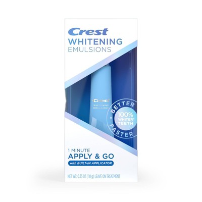 Crest Whitening Emulsions On-the-Go Leave-on Teeth Whitening Treatment with Hydrogen Peroxide +  Built-In Applicator - 0.35oz