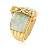 Ross-Simons Jade "Fortune, Prosperity, Longevity" Ring With 18kt Gold Over Sterling - 3 of 4