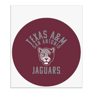 Texas AM UniversitySan Antonio Jaguars Logo Automotive Car Window Locker Circle Bumper Sticker - 1 of 4