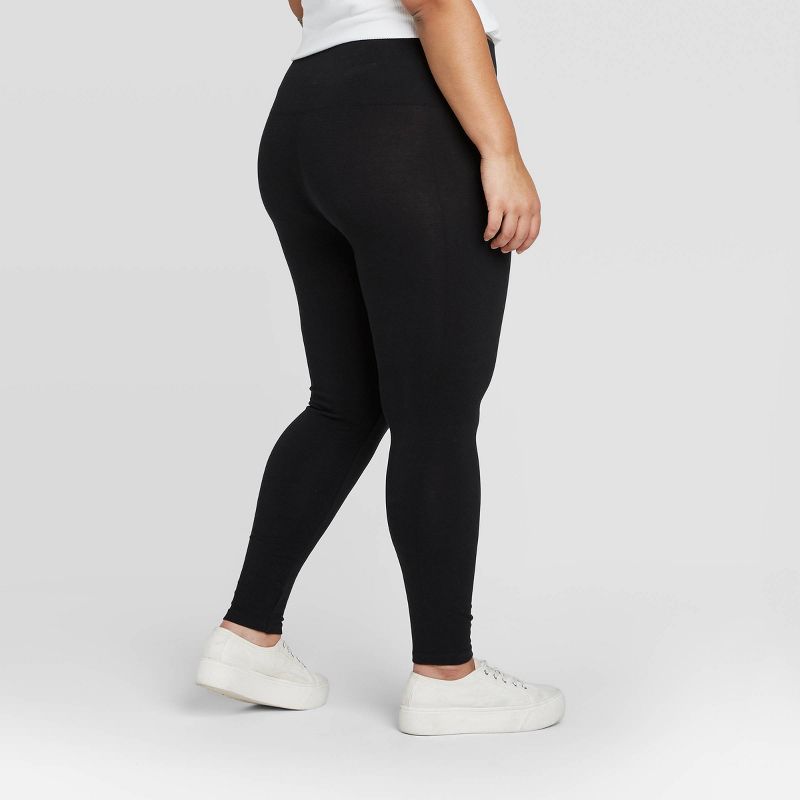 Women's High Waisted Cotton Blend Seamless Leggings - A New Day™, 2 of 7