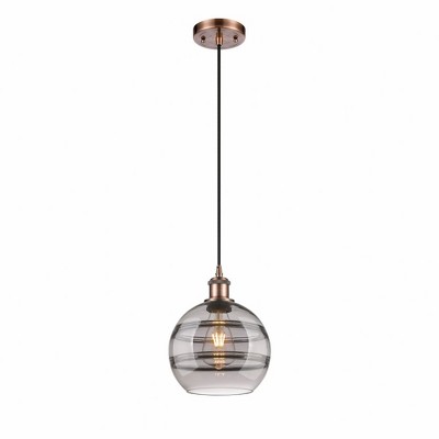 Rochester - 1 Light Cord Hung Mini Pendant In Industrial Style-9.88 Inches Tall and 8 Inches Wide