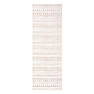 Modern Geometric Living Room Bedroom Area Rugs, Washable Soft Low Pile Floor Carpet with Stripped Lines for Dining Room - 1 of 4