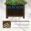 Bencmate Planters Raised Garden Bed with Trellis, Corner Planter Box for Vine Plants Flowers Climbing and Planting, Brown, 15.75"*15.75"*57" - 3 of 4