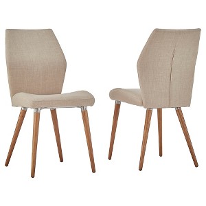 Winona Natural Mid Century Angled Chair (Set of 2) - Oatmeal - Inspire Q