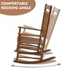Kozyard High-Back Slat Rocking Chair Set – Solid Wood Rockers for Porch, Indoor, or Outdoor Use - 4 of 4