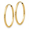 Black Bow Jewelry 1.5mm x 23mm 14k Yellow Gold Polished Round Endless Hoop Earrings - 2 of 4