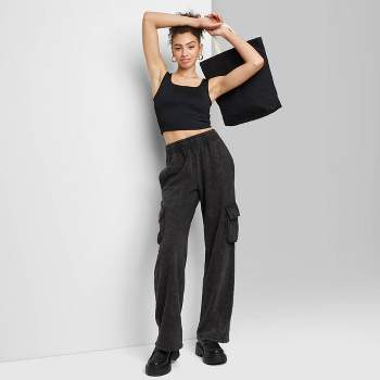 Women's High-rise Toggle Parachute Pants - Wild Fable™ Light Gray
