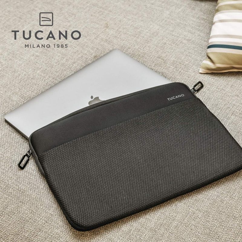 Tucano - Neotex Sleeve, Neoprene case for MacBook Pro 16" and Laptop 15.6", Front Pocket, Anti Slip System Against Accidental Falls Black, 5 of 9
