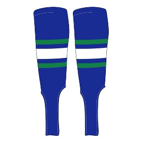 MK Socks Traditional Baseball Stirrups Pattern B-7 Royal, Kelly Green, White (L) - 1 of 2