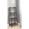 HomeRoots Espresso Solid Wood Ladder Bookcase - 2 of 4