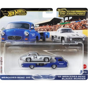 Hot Wheels Mercedes-Benz 300SL 1955 Mercedes Blaues Wunder Team Transport Premium - 1 of 4