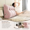 Bekrvio Corduroy Bed Wedge Pillow, Headboard Bolster Back Rest Cushion Pillow f Sofa Bed - 3 of 4
