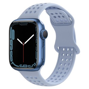 HTUTWOO Apple Watch Band, Breathable Silicone Sport Wristband Strap 38/40/41/42/44/45/46/49mm for iWatch Series 10 9 8 7 6 5 4 3 2 1 Ultra SE - 1 of 4