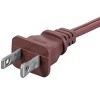 Monoprice Power Cords Extension Cord - 6 Feet - Brown | 16AWG 3-Outlet Polarized NEMA 1-15 Indoor, 13A/1625W - 4 of 4