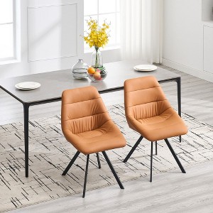 NicBex Set of 2 Dining Chairs with Metal Legs,Thickened Fabric Armless Chairs for Kitchen,Living Room - 1 of 4